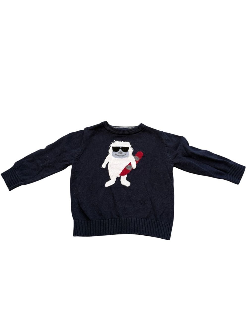 The Children’s Place Yeti Snowboard Navy Cotton Sweater Baby Boy 9-12 months